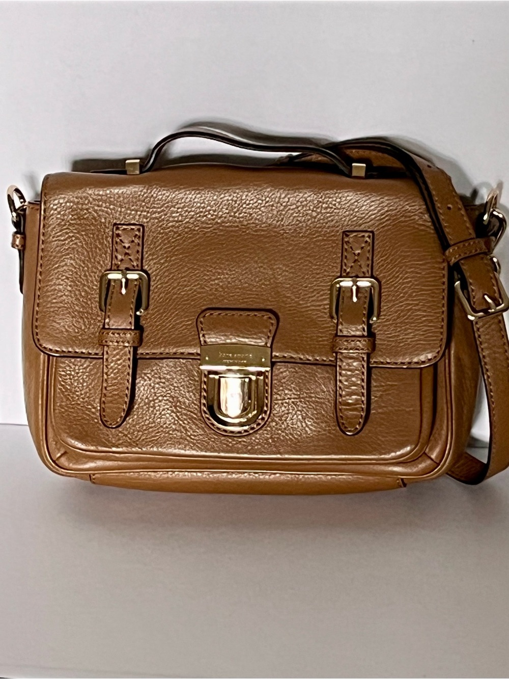 Kate Spade Lia Lola Avenue Leather Convertible Satchel Crossbody Bag  Brown NWOT